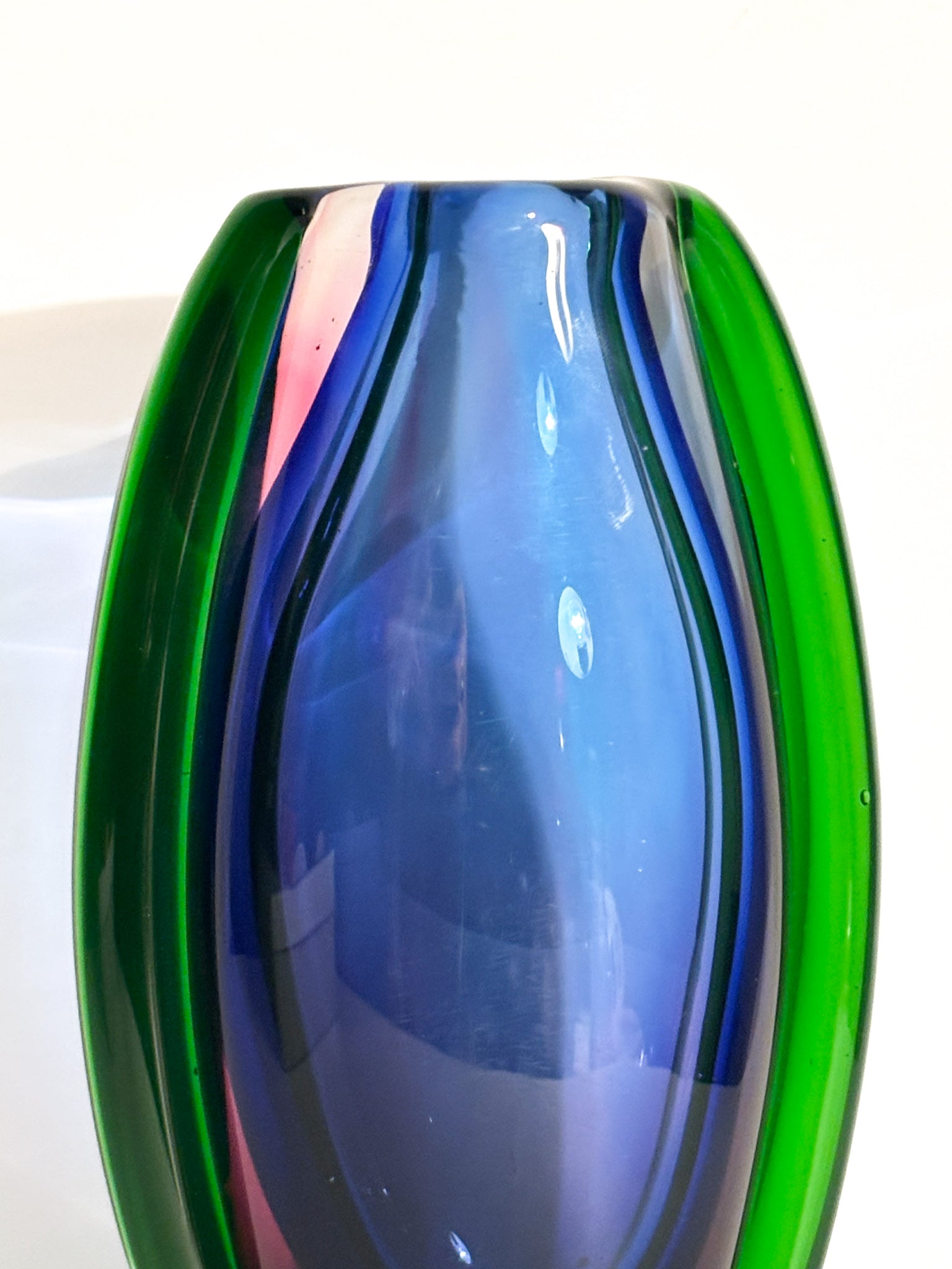 Vaso in Vetro di Murano Sommerso Attribuito a Flavio Poli Anni 60