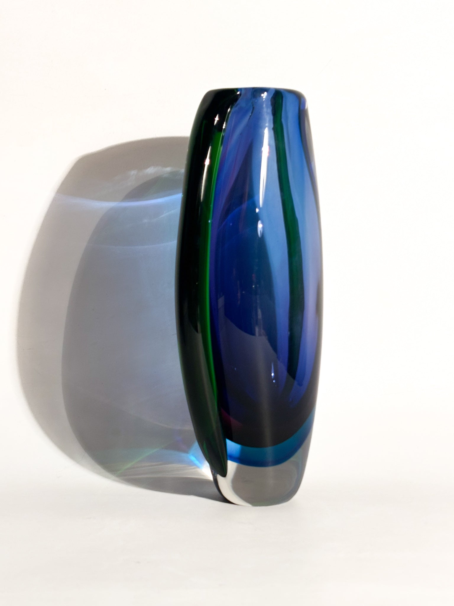 Vaso in Vetro di Murano Sommerso Attribuito a Flavio Poli Anni 60