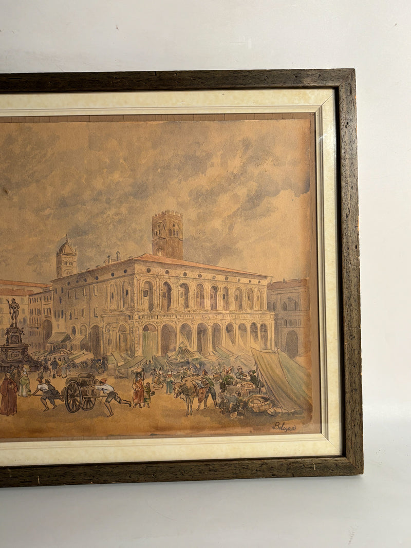 Mixed Media Painting on Bologna Paper by John Prout (1805 - 1876)