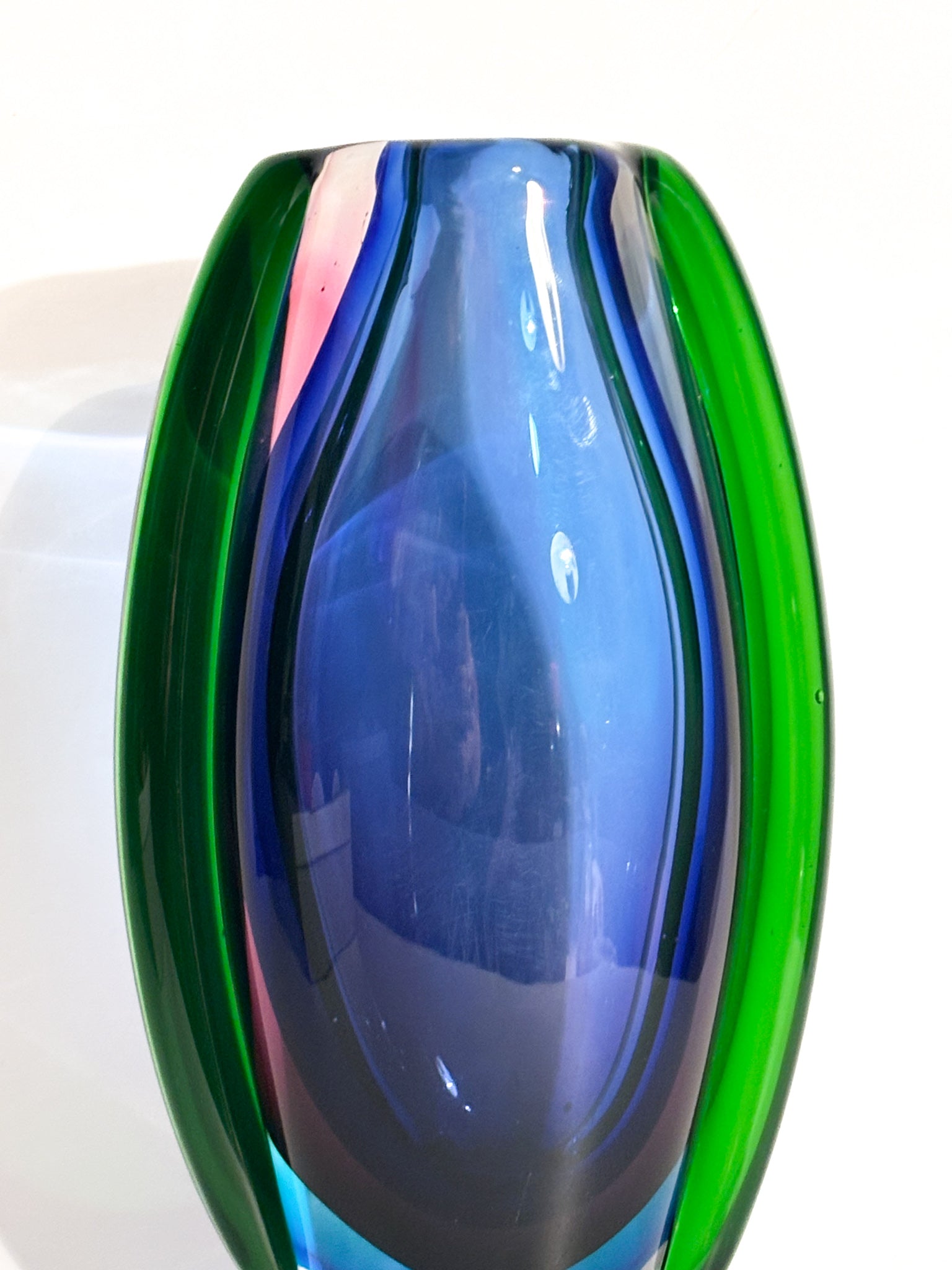 Vaso in Vetro di Murano Sommerso Attribuito a Flavio Poli Anni 60