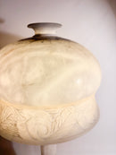 Alabaster Table Lamp Decorated in Relief with One Light, 1950s