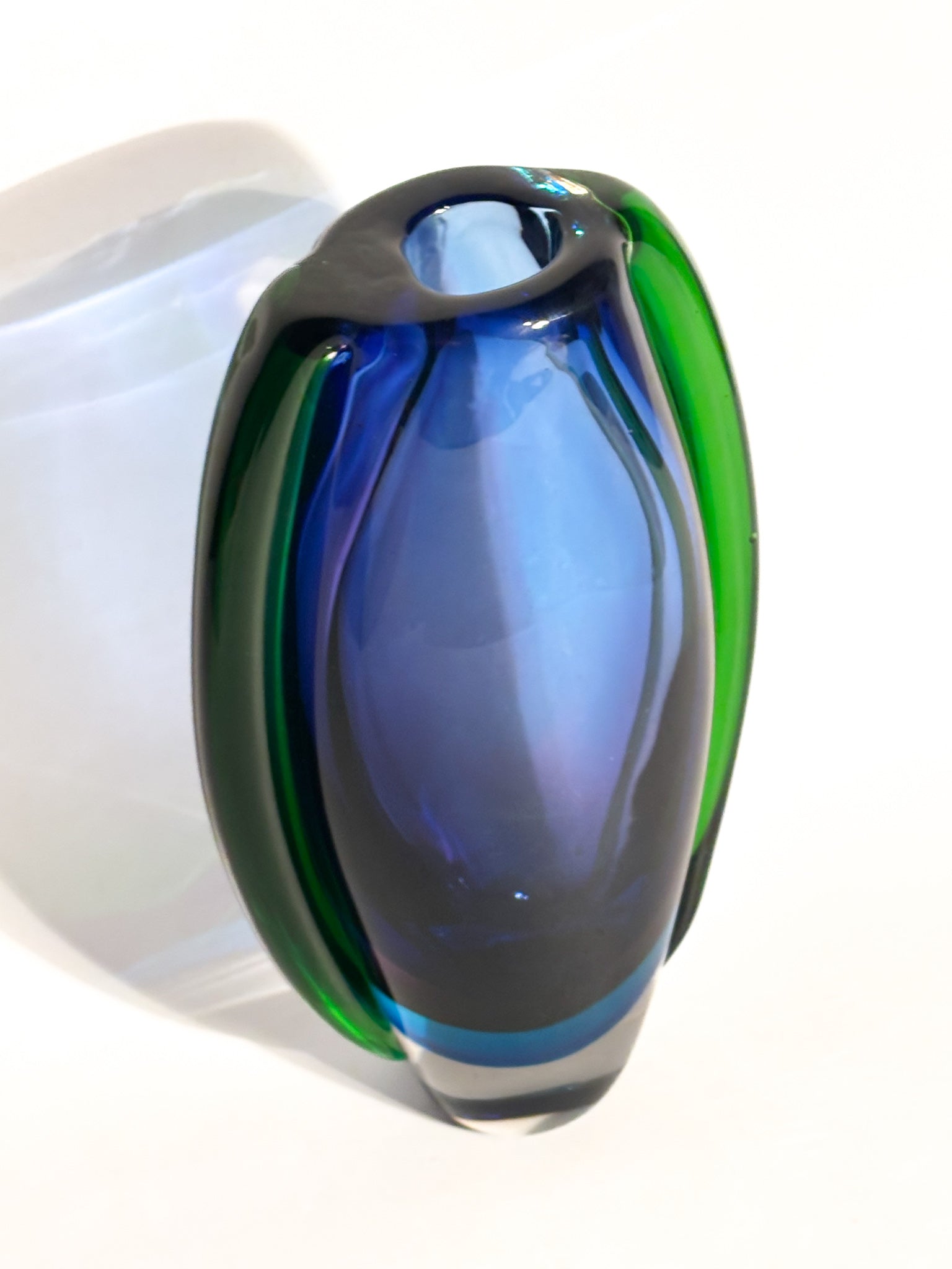 Vaso in Vetro di Murano Sommerso Attribuito a Flavio Poli Anni 60