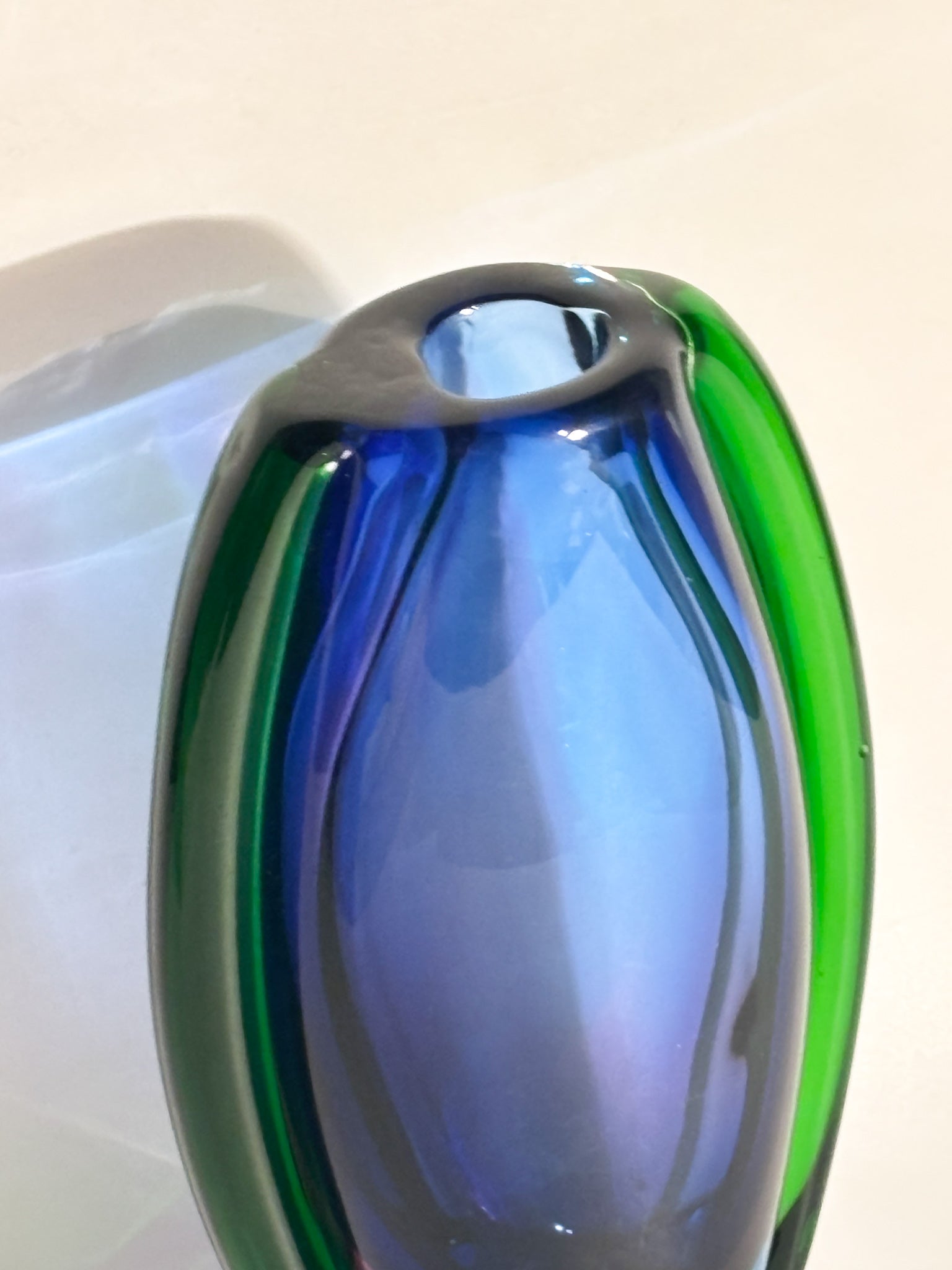 Vaso in Vetro di Murano Sommerso Attribuito a Flavio Poli Anni 60