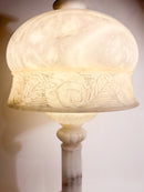 Alabaster Table Lamp Decorated in Relief with One Light, 1950s