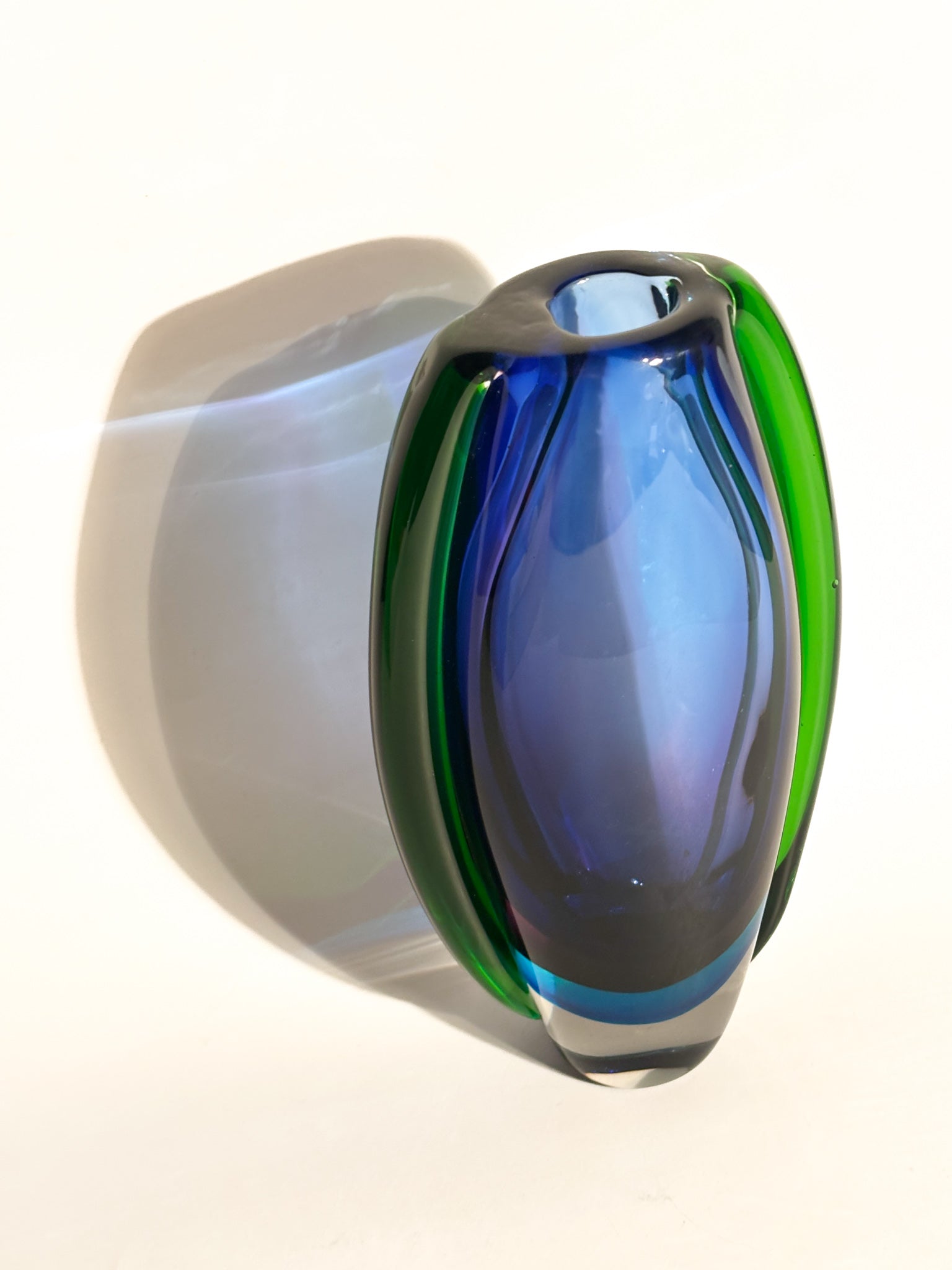 Vaso in Vetro di Murano Sommerso Attribuito a Flavio Poli Anni 60