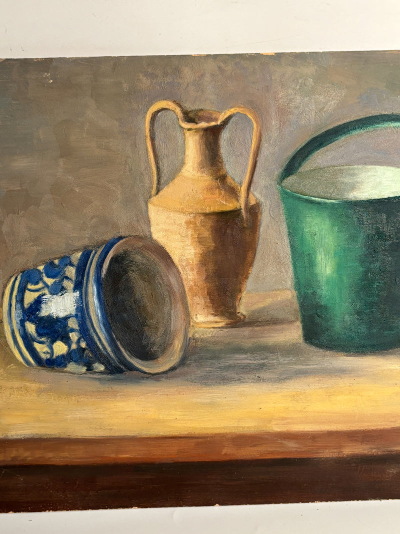 Oil Painting on Panel of Still Life by Prinzivalli