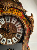 Orologio Boulle ta Tavolo in Legno e Ottone della Seconda Metà del XX Secolo