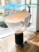 Flos Large Taccia Lamp in Aluminum and Glass by Castiglioni Original from the 70s