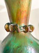 Coppia di Vasi in Vetro di Loetz e Ferro Battuto Anni 20