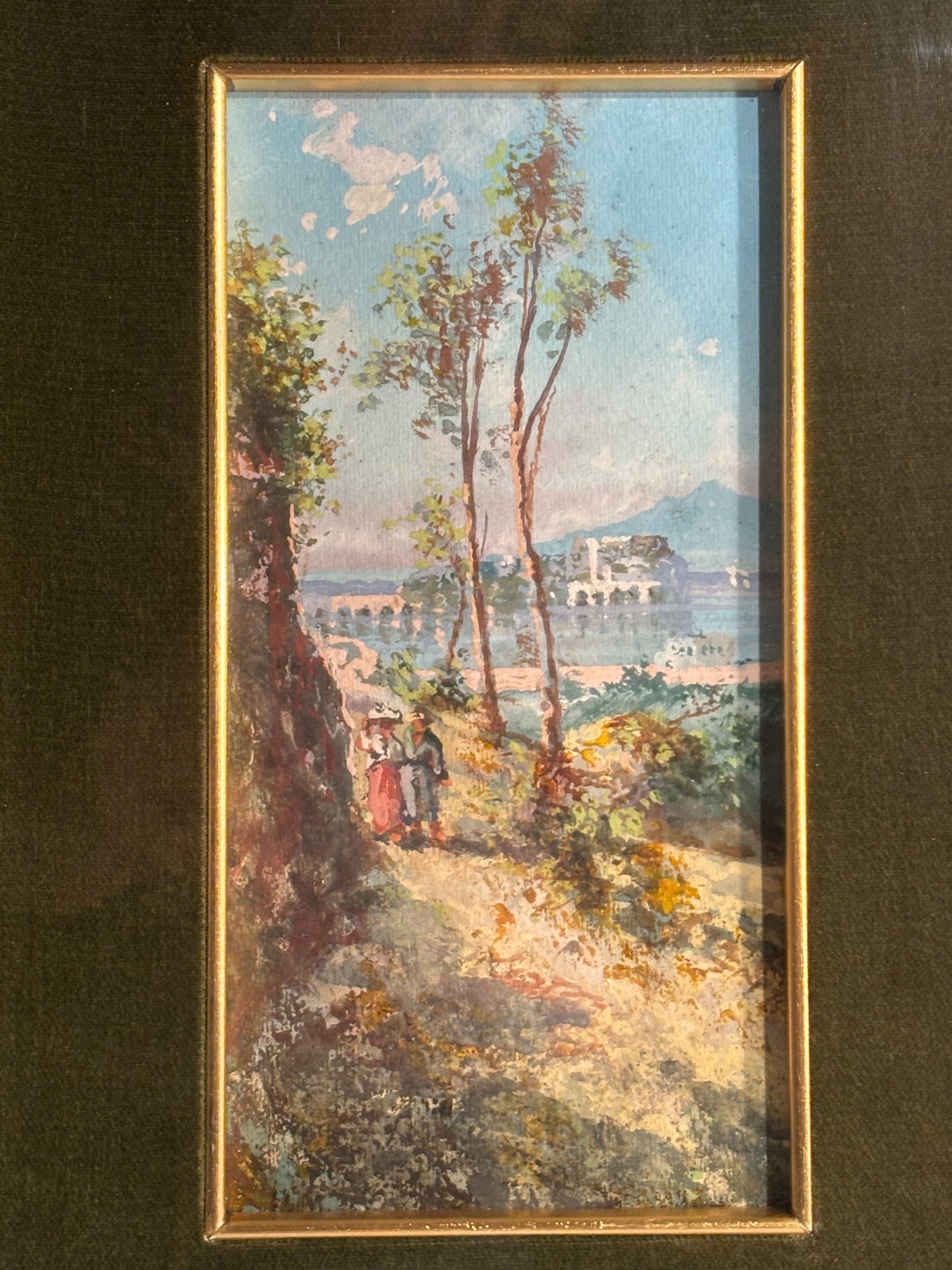 Watercolor Painting of a Seascape from the 1940s