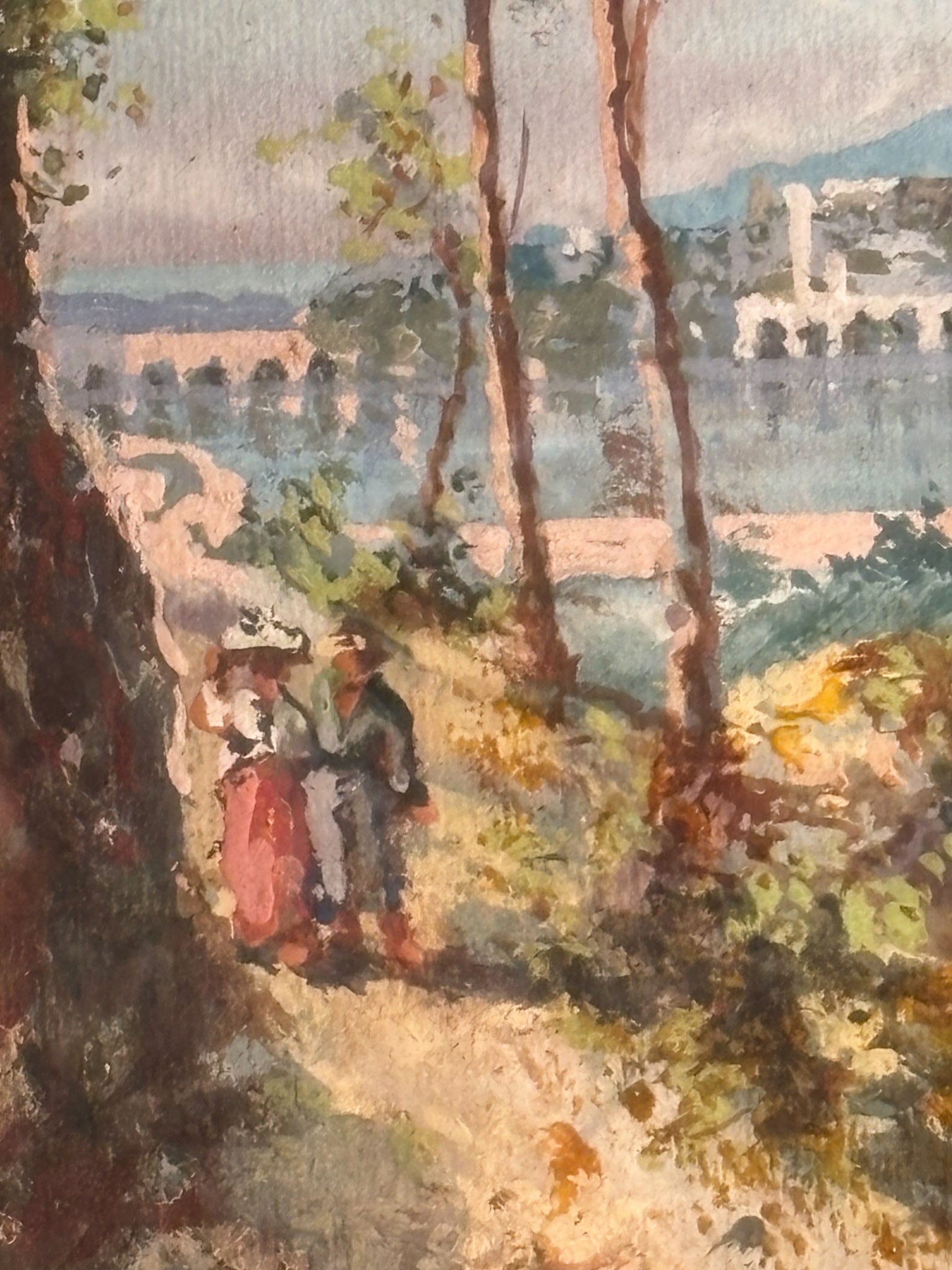 Watercolor Painting of a Seascape from the 1940s