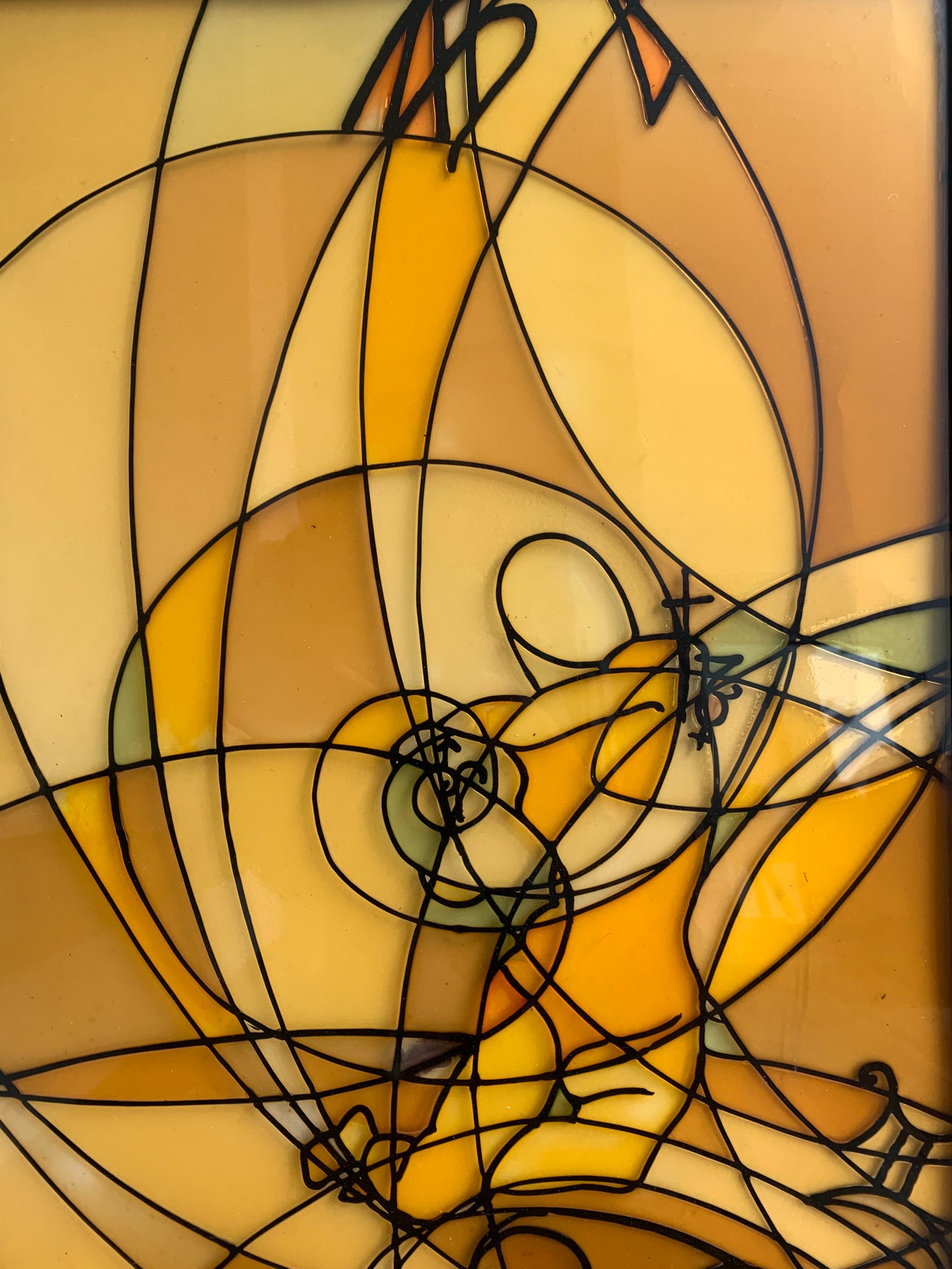 Quadro Cloisonnè su Metacrilato Raffigurante il Tema Natale dell'Acquario 1982