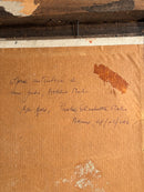 Oil Painting on Panel of Urban Scene by Attilio Melo 1960s