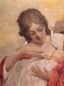 Oil Painting on Canvas of Maternity by A. Hampe