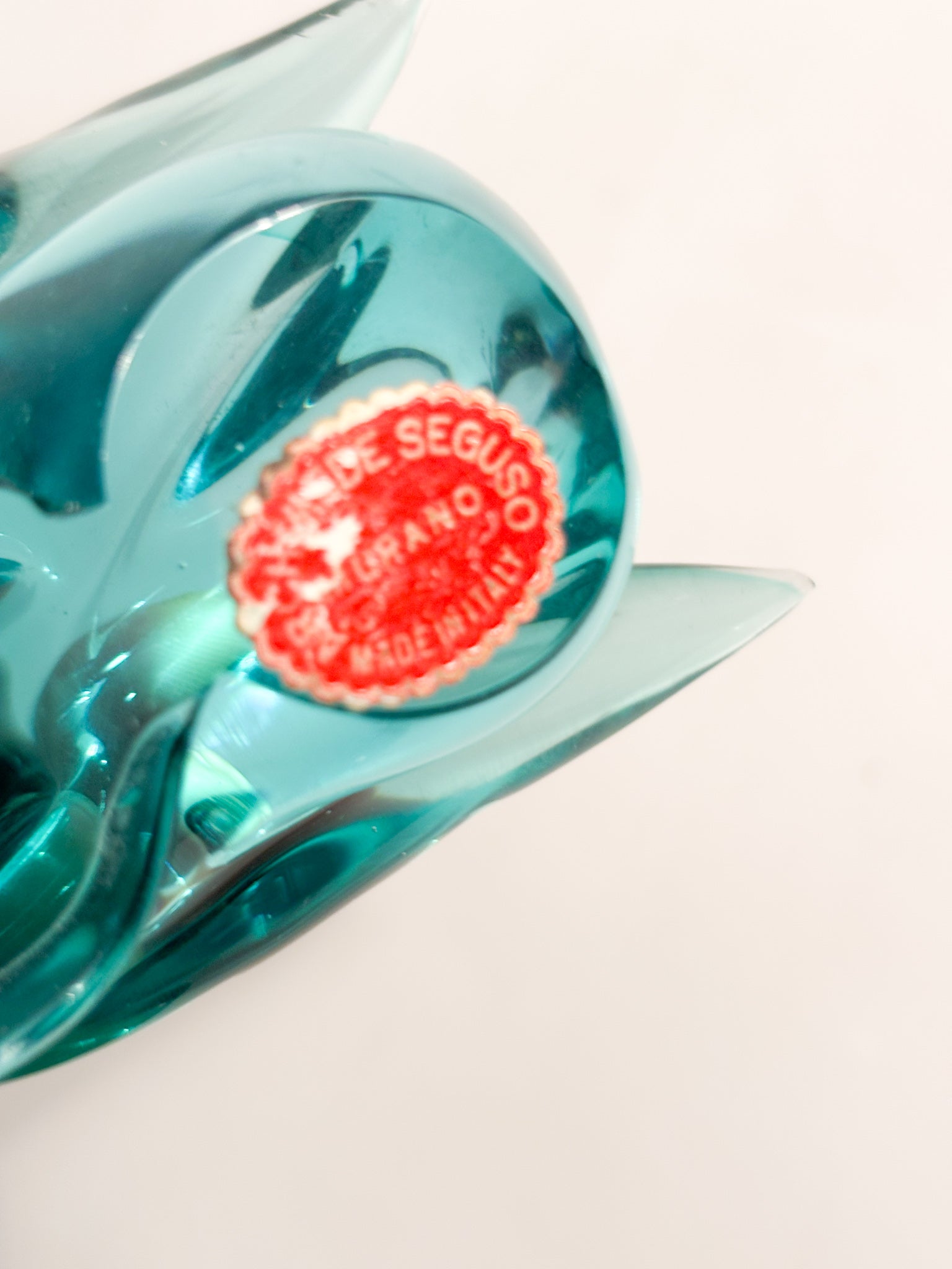 Murano Glass Duck Sculpture Green by Archimede Seguso 1950s