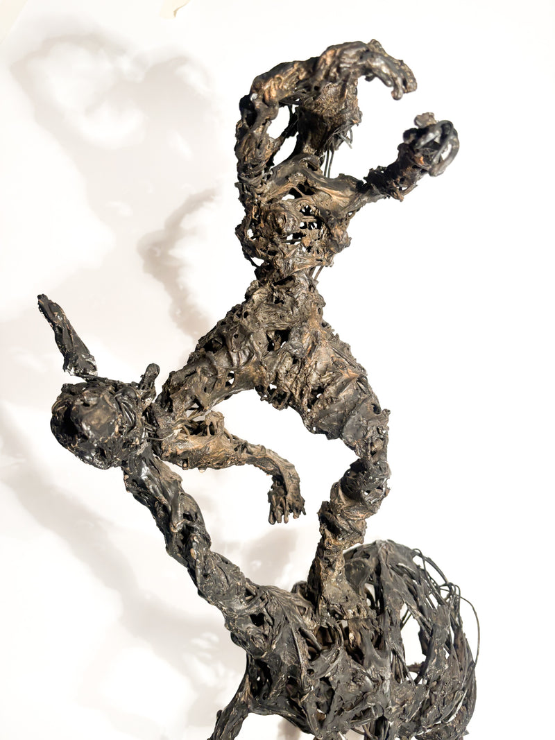 Scultura di Cavaliere in Ferro di Agenore Fabbri Anni 70