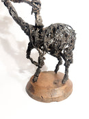 Scultura di Cavaliere in Ferro di Agenore Fabbri Anni 70