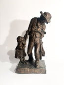 Bronze Sculpture of Two Figures 'The Caprices' by Edmondo Furlan 1960s