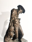 Bronze Sculpture of Two Figures 'The Caprices' by Edmondo Furlan 1960s