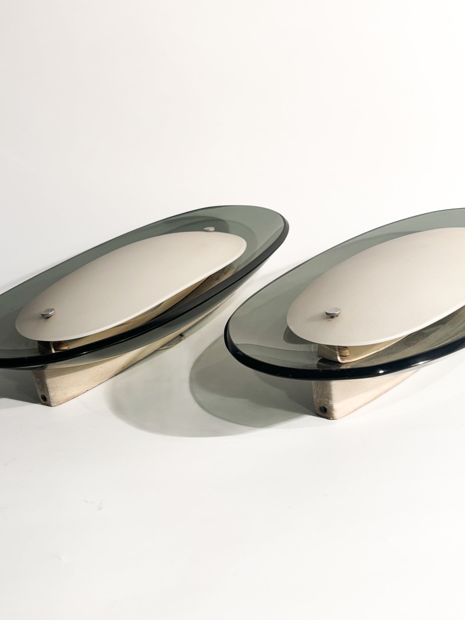 Wall Sconce in Glass Attributed to Fontana Arte 1970s