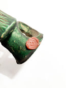 Scultura Cinese in Terracotta di Pappagallo Verde Anni 50