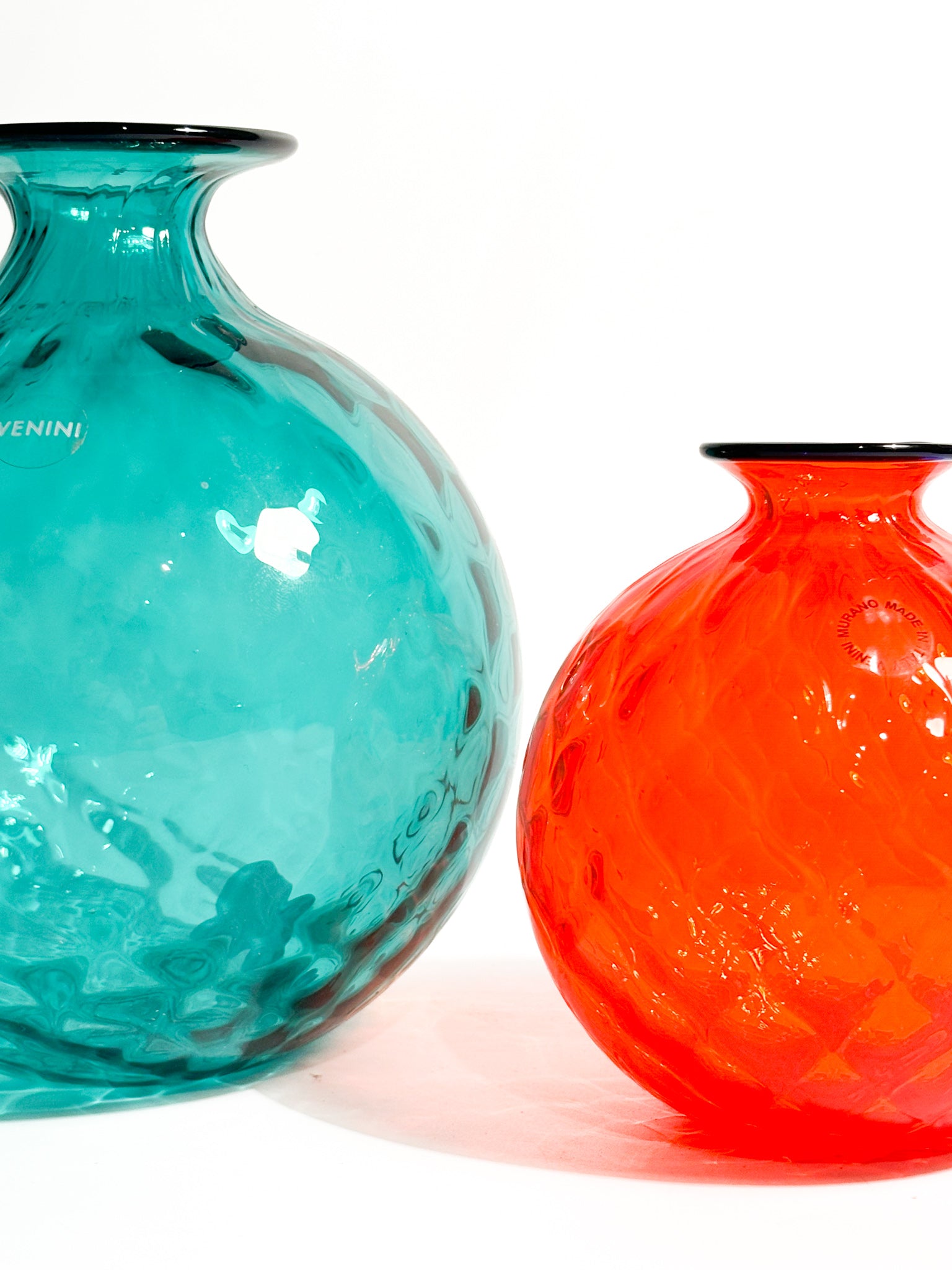 Balloton Vase by Venini in Light Blue Murano Glass from 2009