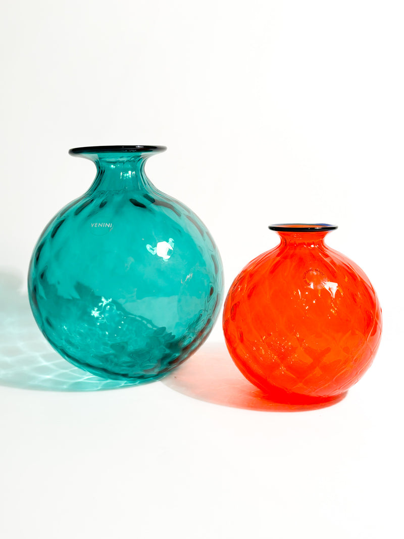 Balloton Vase by Venini in Light Blue Murano Glass from 2009