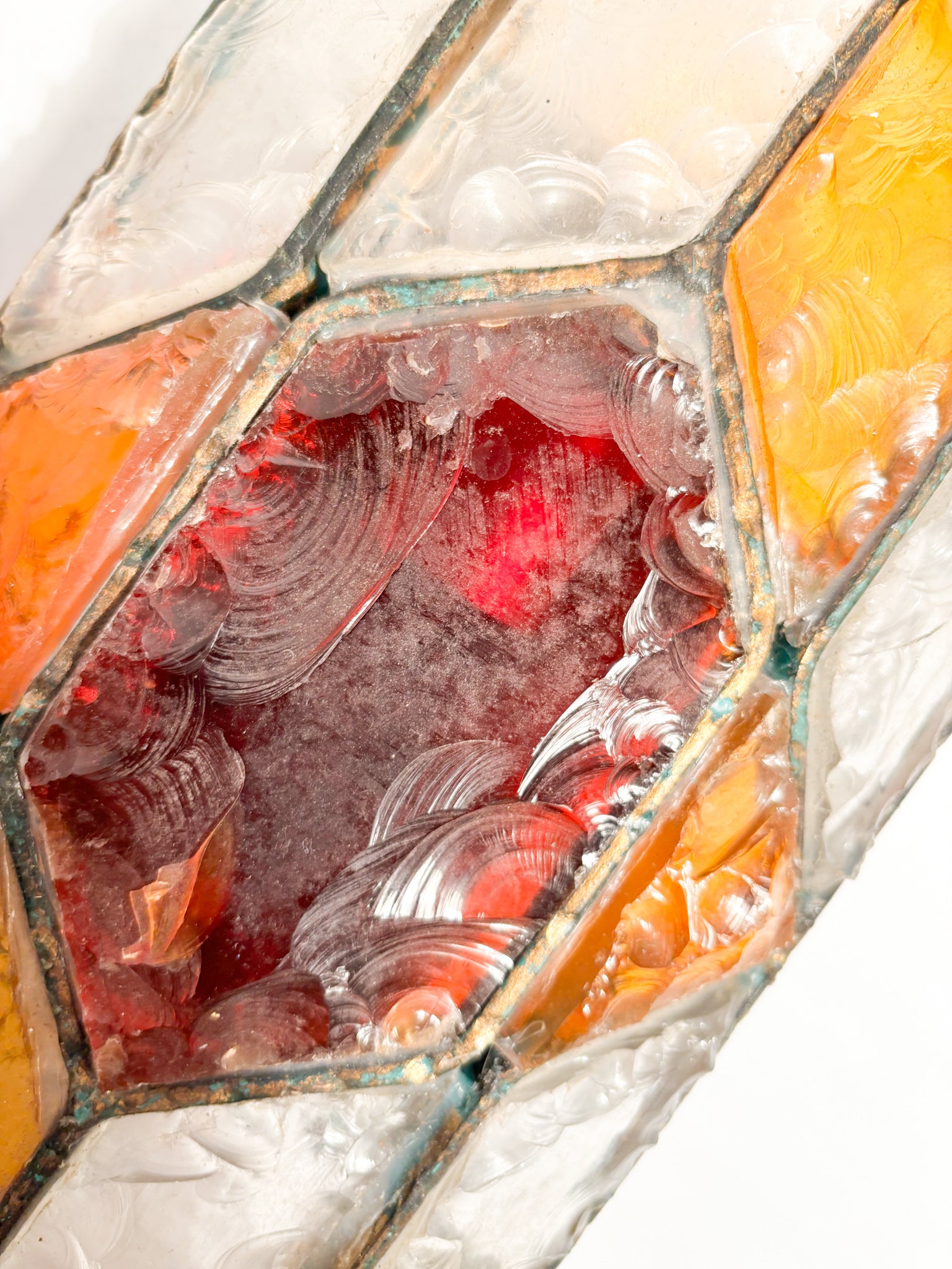 Pair of 1960s Outdoor Glass and Wrought Iron Wall Lights