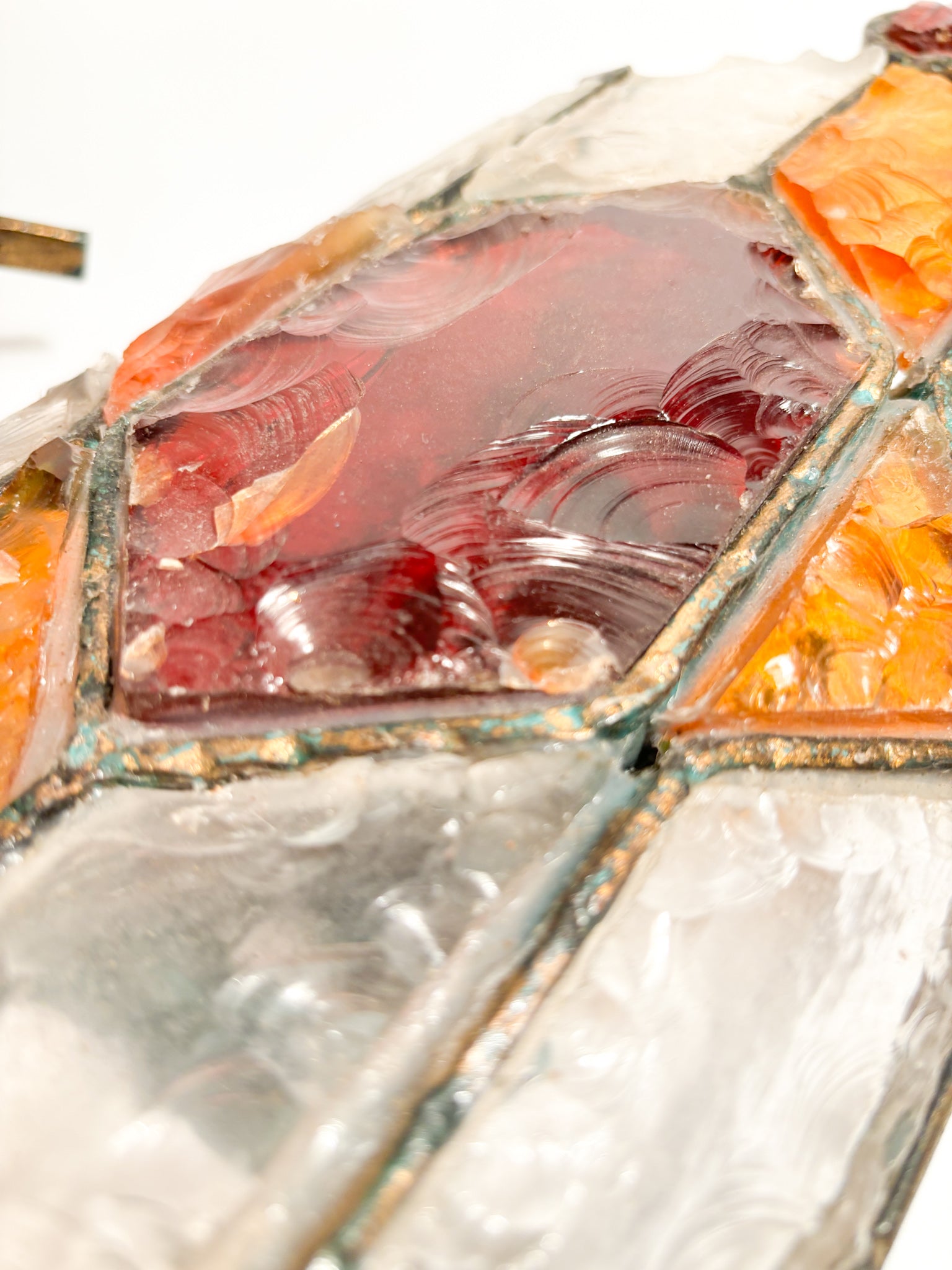 Pair of 1960s Outdoor Glass and Wrought Iron Wall Lights