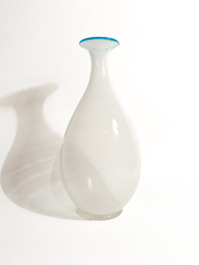 Vaso di Barovier & Toso in Vetro di Murano con Lavorazione a Filigrana Anni 50