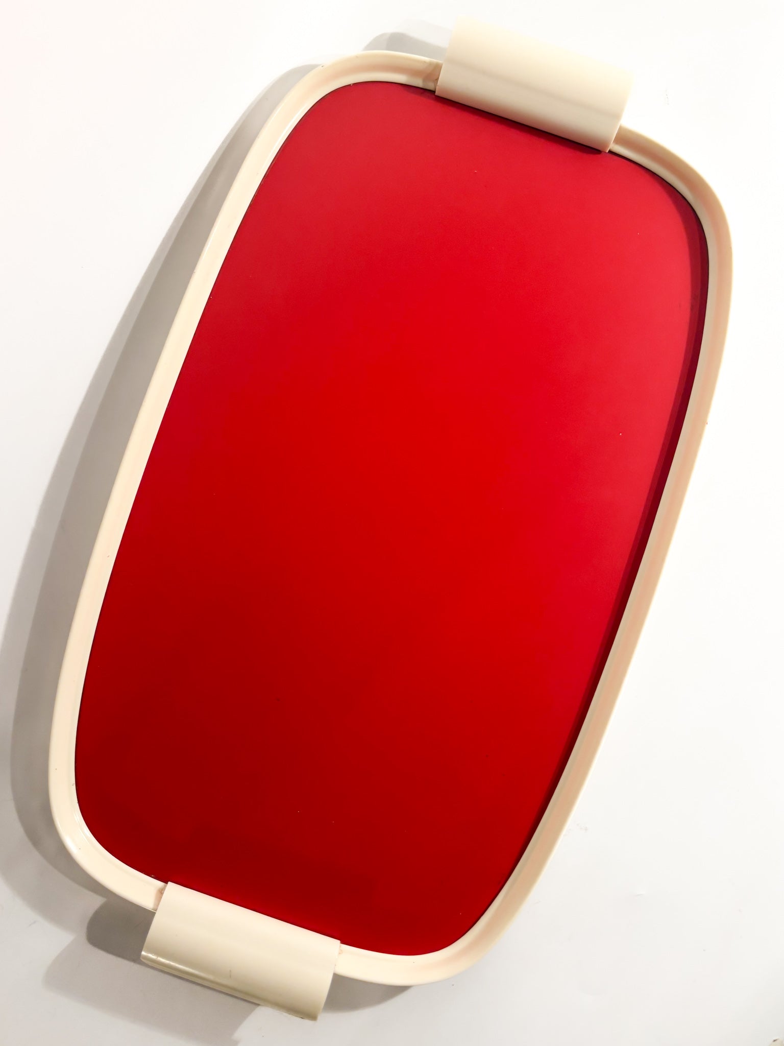 Red and White Tray Style 50s Made in Italy