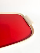 Red and White Tray Style 50s Made in Italy