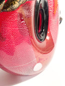 Vaso in Vetro di Murano Rosso e Multicolore Stile Dino Martens Anni 50