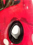 Vaso in Vetro di Murano Rosso e Multicolore Stile Dino Martens Anni 50