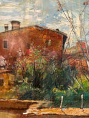Dipinto Olio su Tela di Paesaggio di Lamberto Lamberti Anni 70