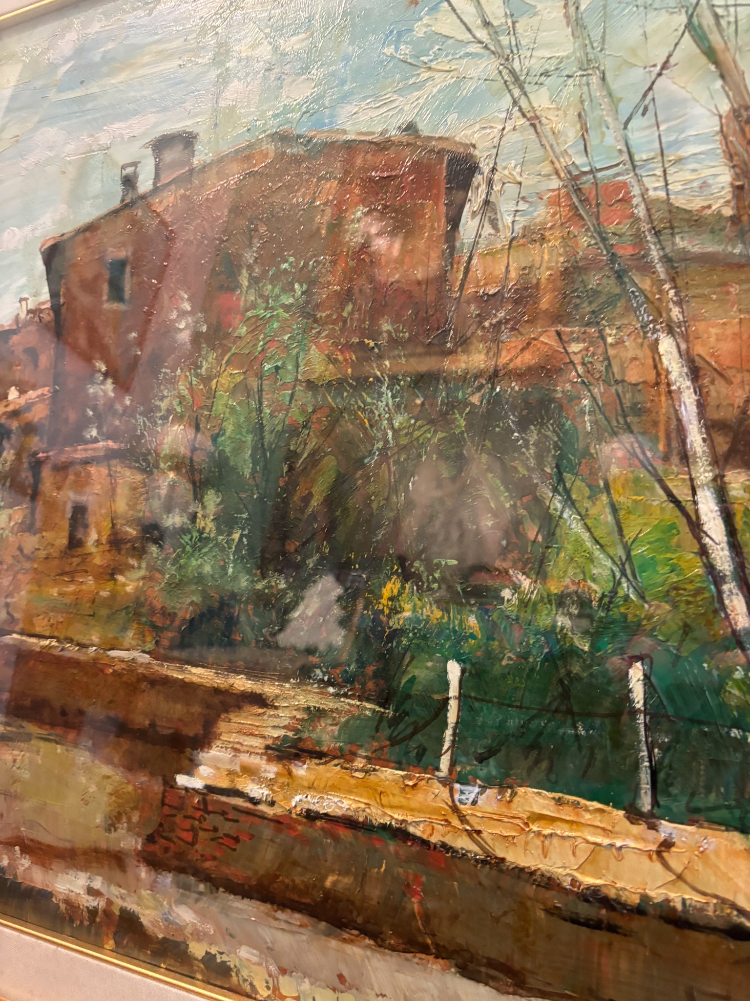 Oil Painting on Canvas of Landscape by Lamberto Lamberti from the 1970s