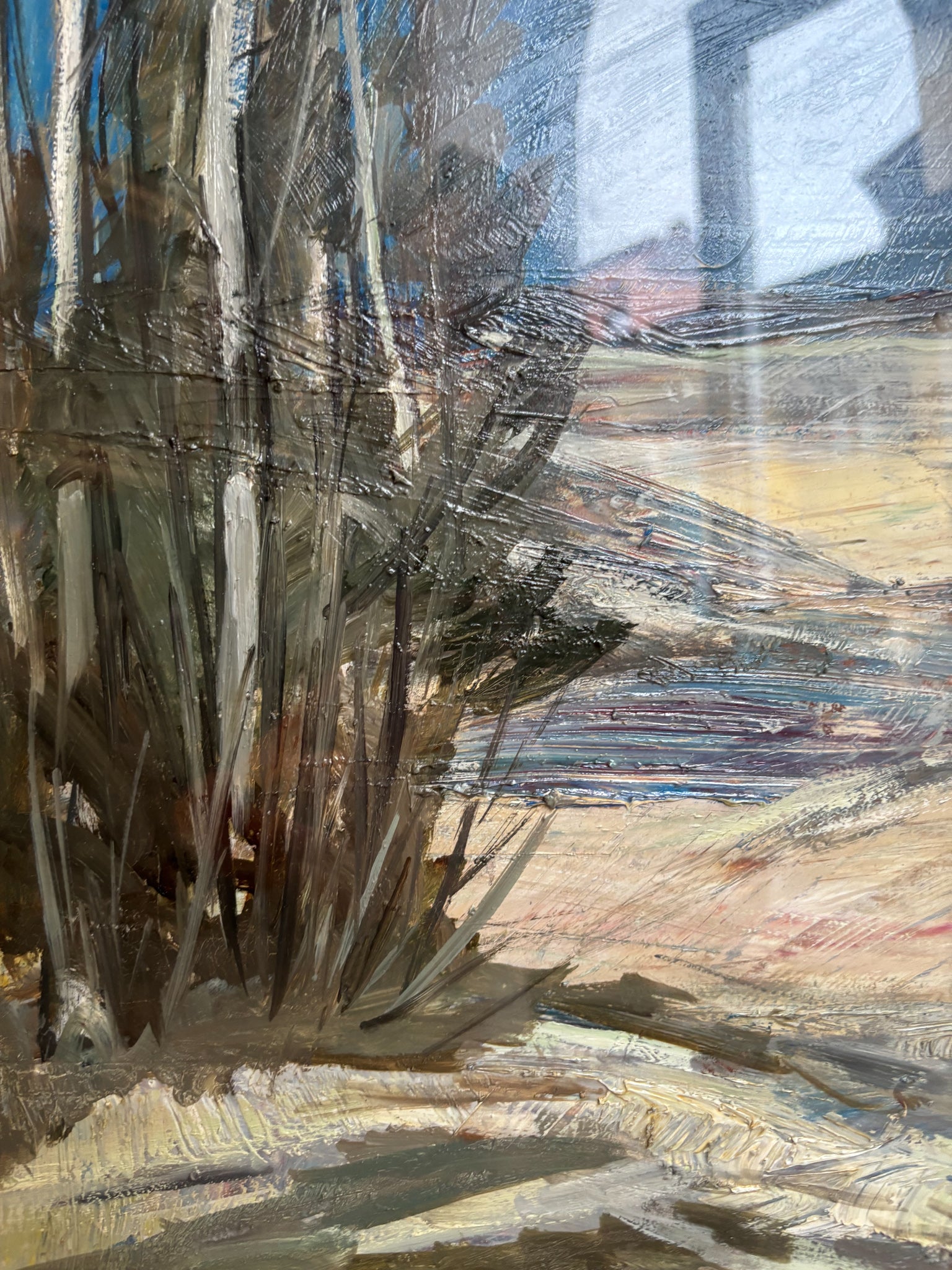 Oil Painting on Canvas of Landscape by Lamberto Lamberti from the 1970s