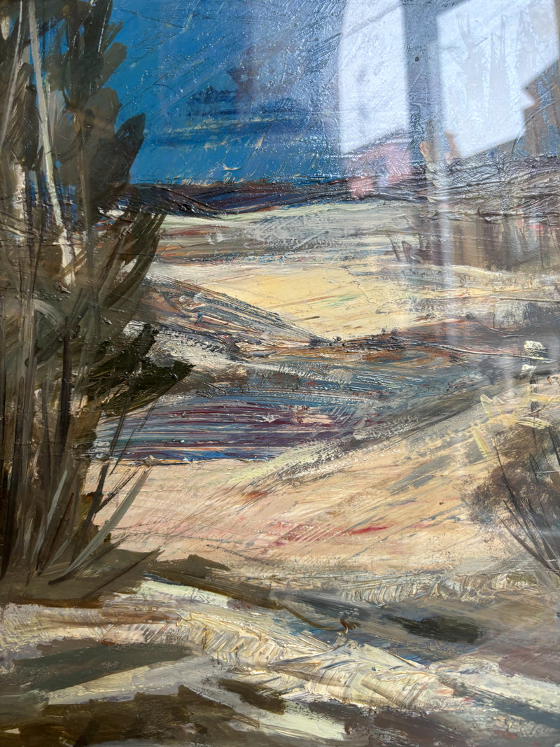 Dipinto Olio su Tela di Paesaggio di Lamberto Lamberti Anni 70