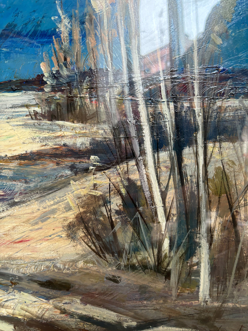 Dipinto Olio su Tela di Paesaggio di Lamberto Lamberti Anni 70