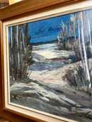 Dipinto Olio su Tela di Paesaggio di Lamberto Lamberti Anni 70