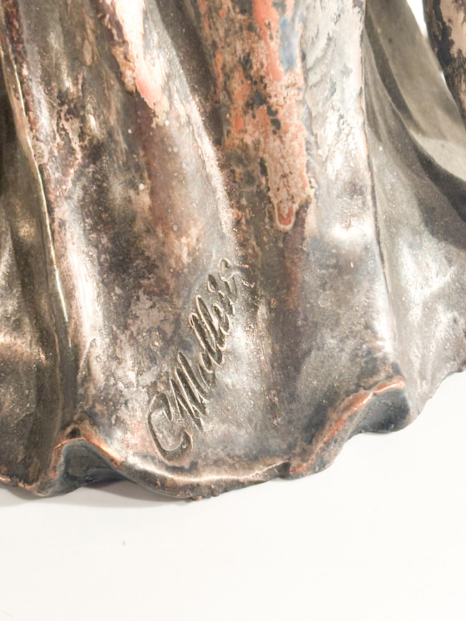 Ceramic Sculpture of Lady with Fox Terrier by Ceramiche Mollica 1940s