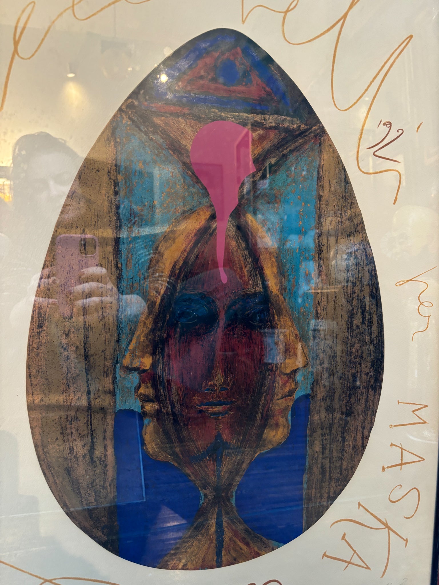 Lithograph by Bruno Ceccobelli from 1992