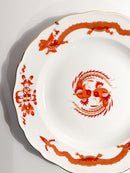 Meissen Porcelain Plate Red Court Dragon Mark 1850-1925
