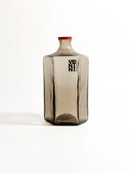 Vaso di Venini Monofiore Esagonale in Vetro di Murano Grigio del 1979