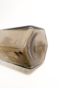 Vaso di Venini Monofiore Esagonale in Vetro di Murano Grigio del 1979