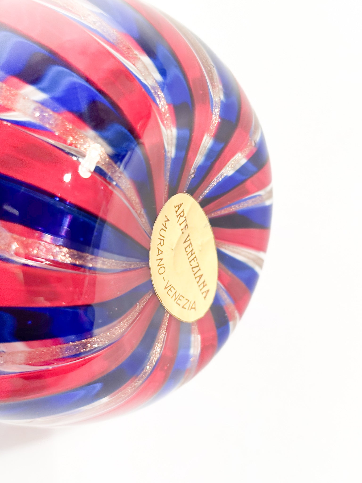 Coppia di Bottiglie in Vetro di Murano Multicolore con Avventurina Anni 70