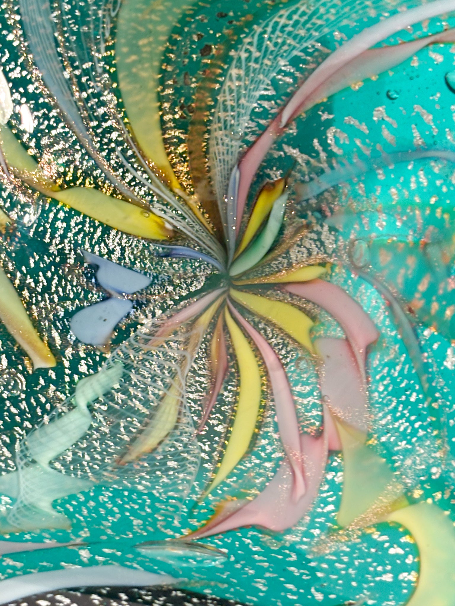 Ciotola Posacenere in Vetro di Murano Verde Anni 70