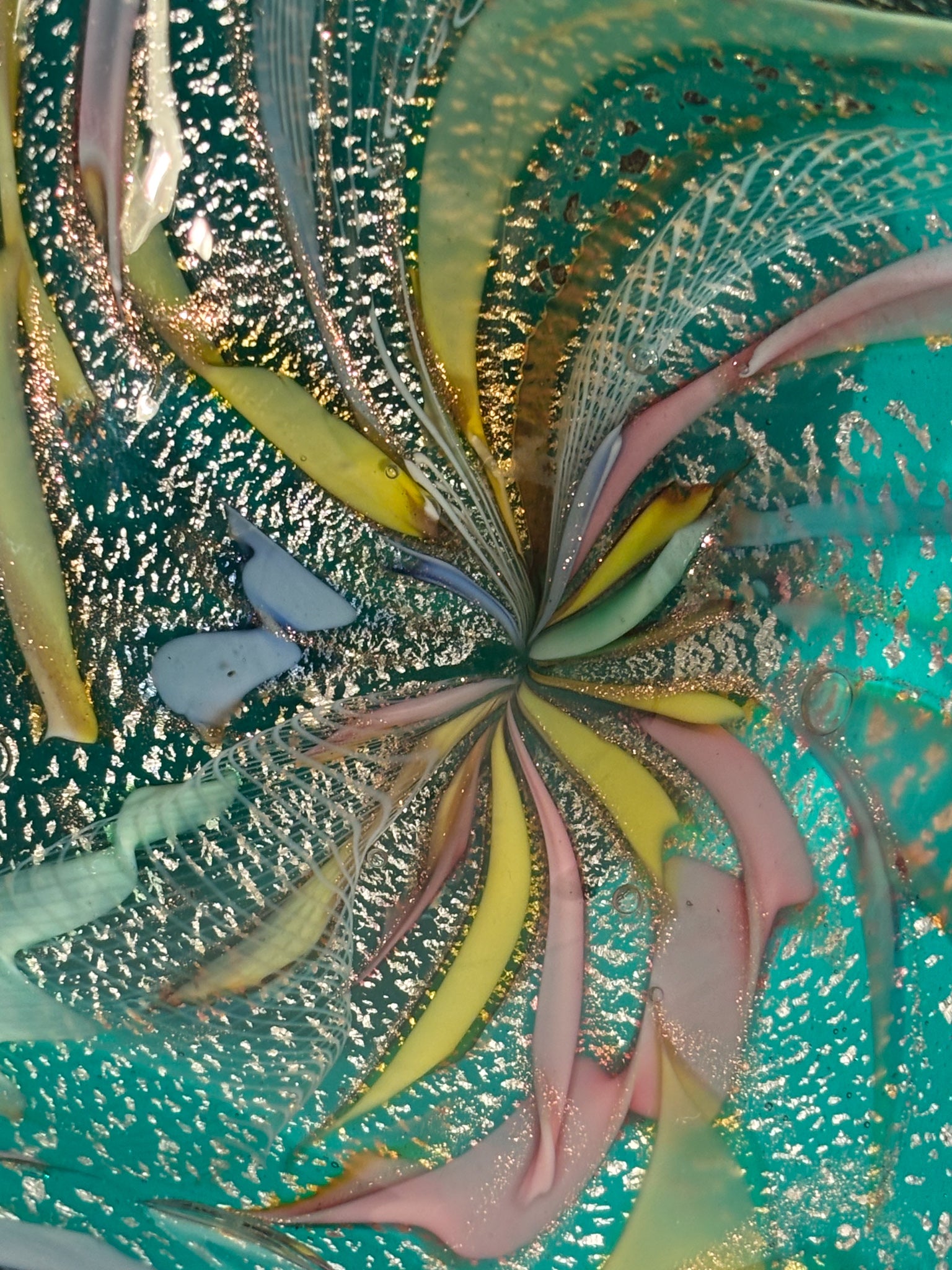 Ciotola Posacenere in Vetro di Murano Verde Anni 70