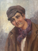 Dipinto Olio su tavola di Ritratto Maschile di Athos Brioschi Anni 70