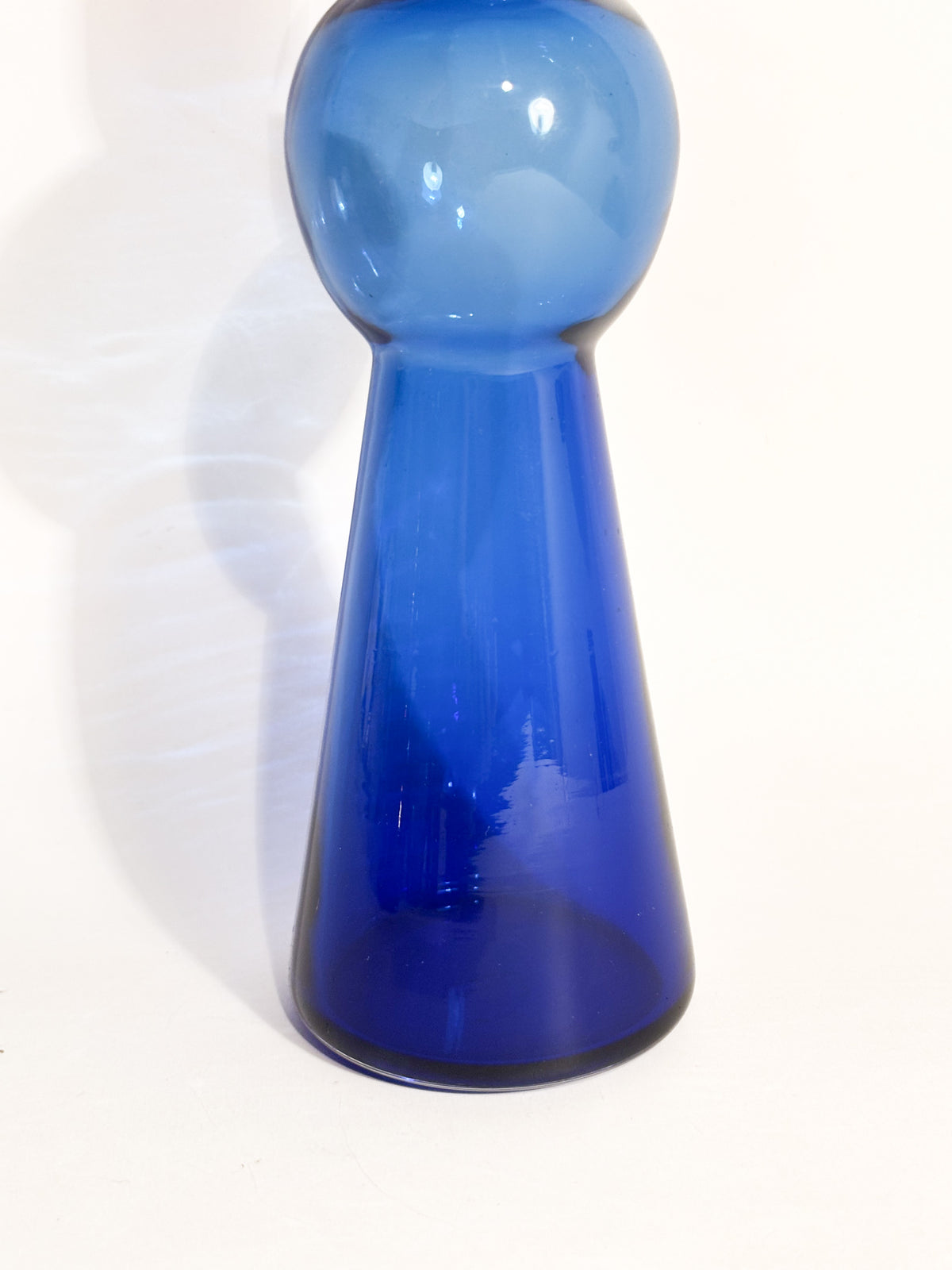 Bottiglia in Vetro di Murano Blu De Majo di Yoichi Ohira del 1992